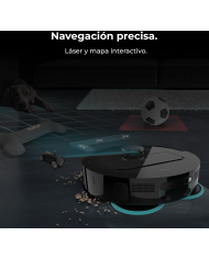 Robot Friegasuelos Cecotec Conga X50 – 15.000 Pa, Navegación Láser, Fregado Spin, Negro