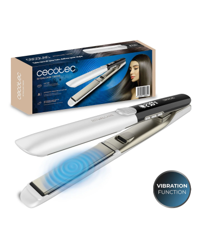 Plancha - Cecotec RitualCare Twerk, Temperatura Regulable entre 160°C y 230°C, Pantalla LED, Plata