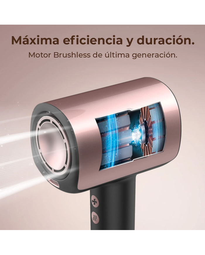 Secador - Cecotec DryGlam Nano Plasma, 1600W, 3 velocidades