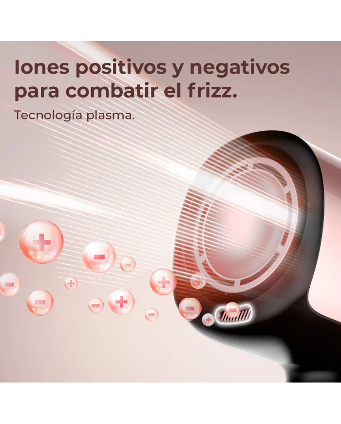 Secador - Cecotec DryGlam Nano Plasma, 1600W, 3 velocidades