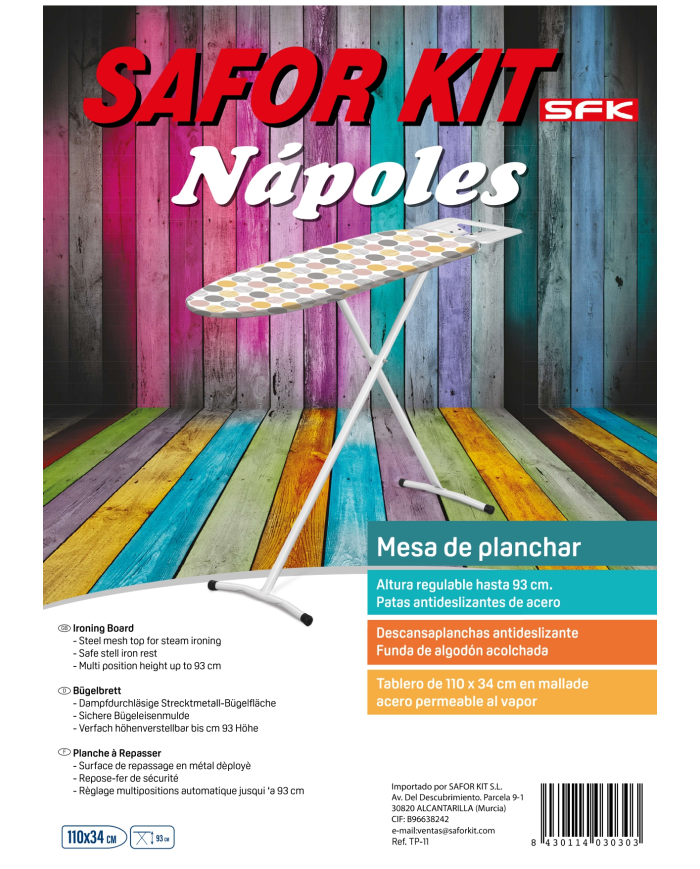 TABLA PLANCHAR NAPOLES 110X34