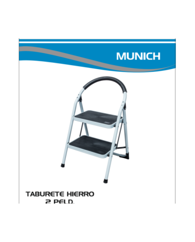 TABURETE HIERRO MOD. MUNICH 2 PELD.