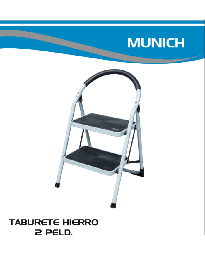 TABURETE HIERRO MOD. MUNICH 2 PELD.