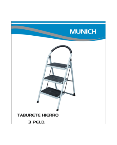 TABURETE HIERRO MOD. MUNICH 3 PELD.