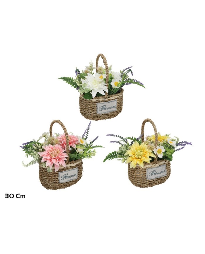CESTO MIMBRE DALIA MIX 23X15X30CM (S)
