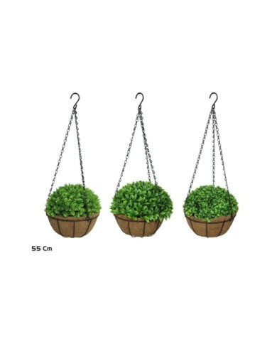 MACETA COCO COLGAR BOLA GREEN -55 CM (S)