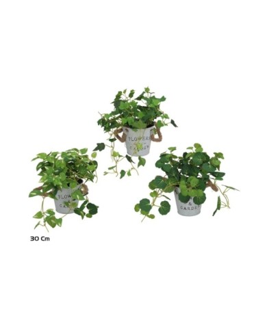 MACETA METAL MINI HOJAS - 30 CM (S)