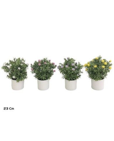 MACETA TEA LEAF C/FLOR - 23 CM (S)