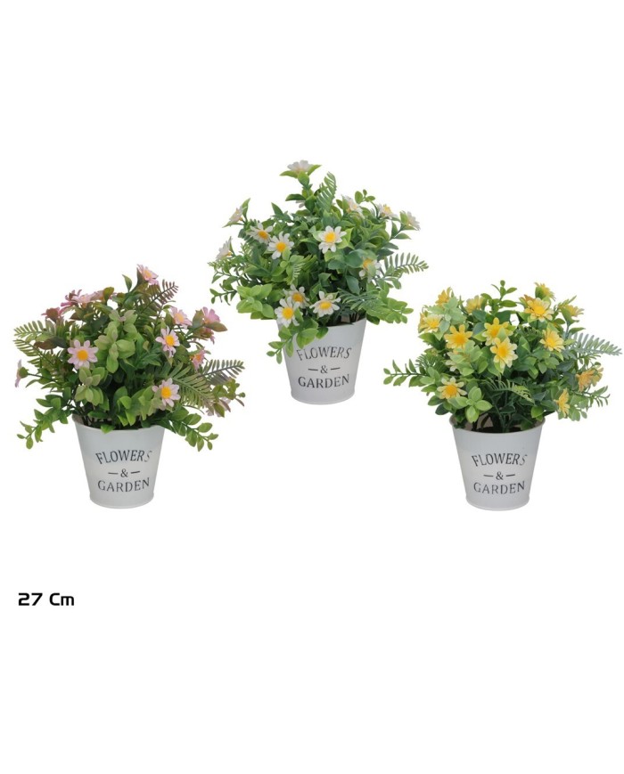 MACETA MARGARITAS-MIX  - 27 CM (S)