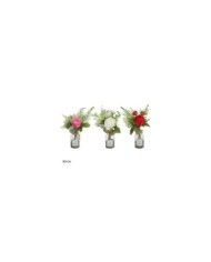 FLORERO DECOR PIEDRAS ROSA MIX -33CM (S)