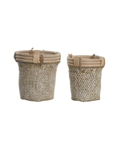 CESTA SET 2 RATAN PAJA 16X16X16 DECAPE