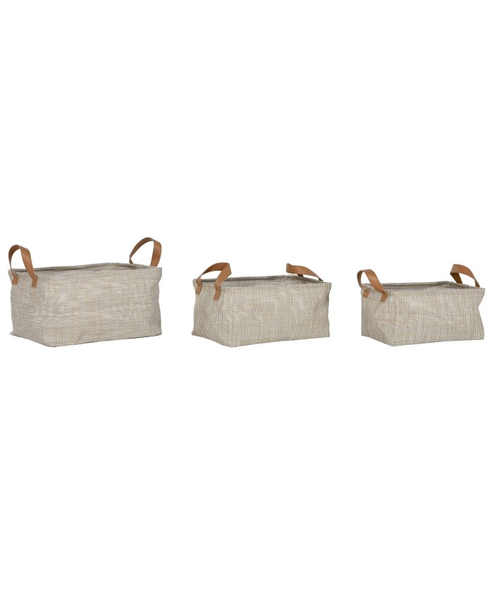 CESTA SET 3 TEXTILENE 36X26X2700 BEIGE