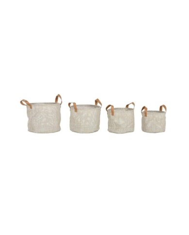 CESTA SET 4 TEXTILENE 30X30X34 BEIGE