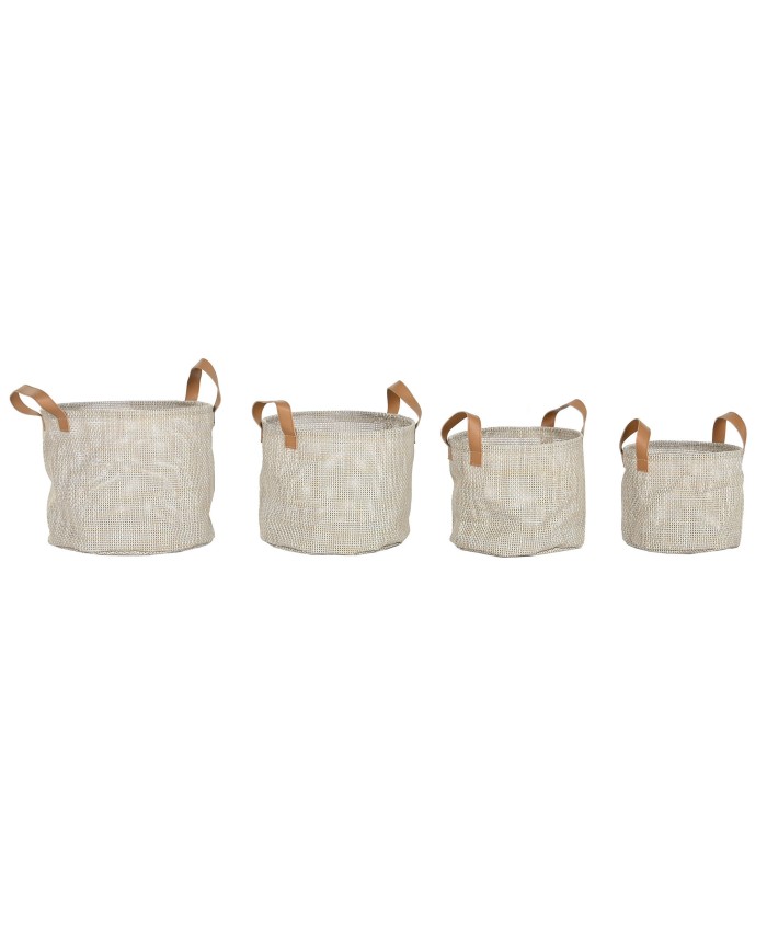 CESTA SET 4 TEXTILENE 30X30X34 BEIGE