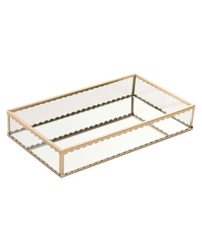 BANDEJA DECORACION CRISTAL METAL