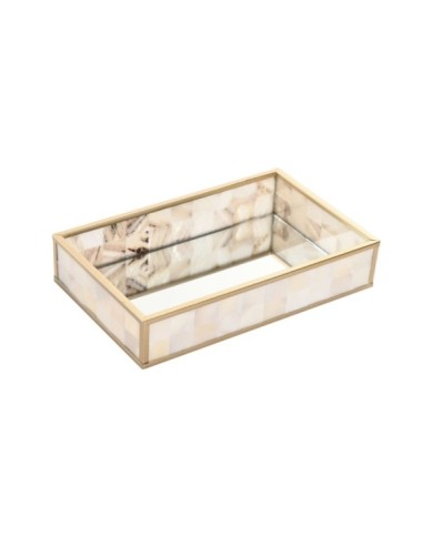 BANDEJA DECORACION CRISTAL METAL