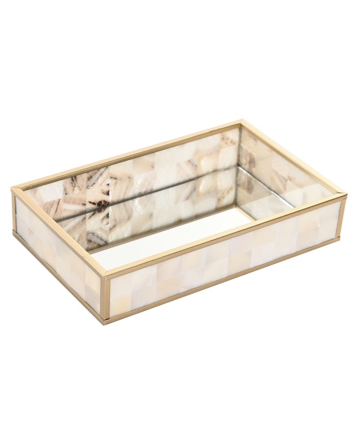 BANDEJA DECORACION CRISTAL METAL