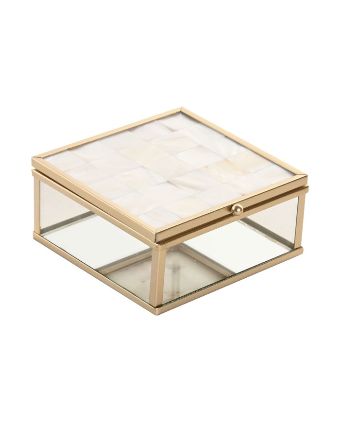 JOYERO CRISTAL METAL 11X10X5 NACAR