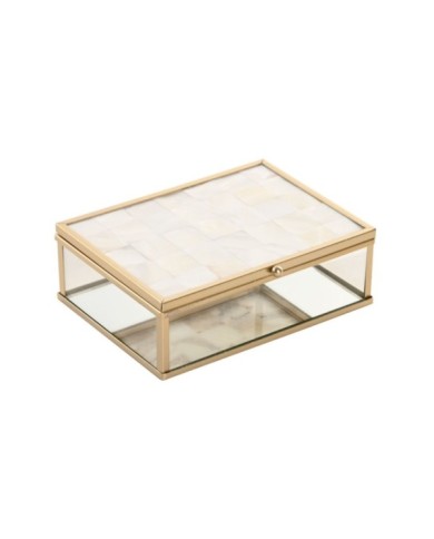 JOYERO CRISTAL METAL 14X11X5 NACAR