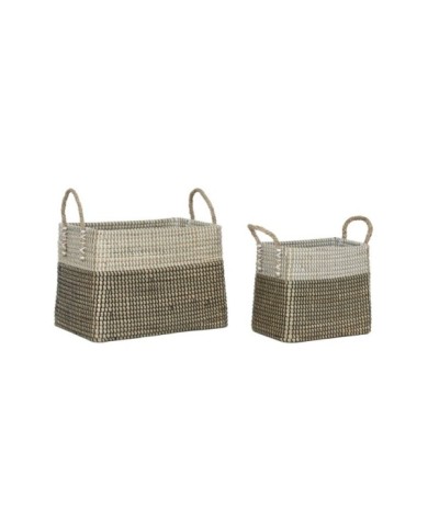 CESTA SET 2 SEAGRASS 44X25X38 TRIBAL