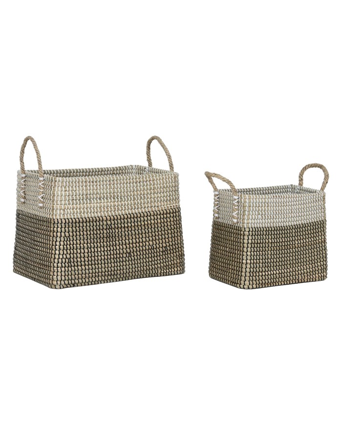 CESTA SET 2 SEAGRASS 44X25X38 TRIBAL