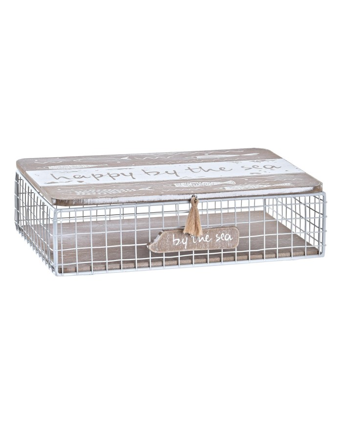 CAJA MADERA METAL 24X16X6 PECES