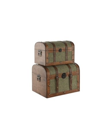 BAUL SET 2 LIENZO MADERA 41X32X30,5