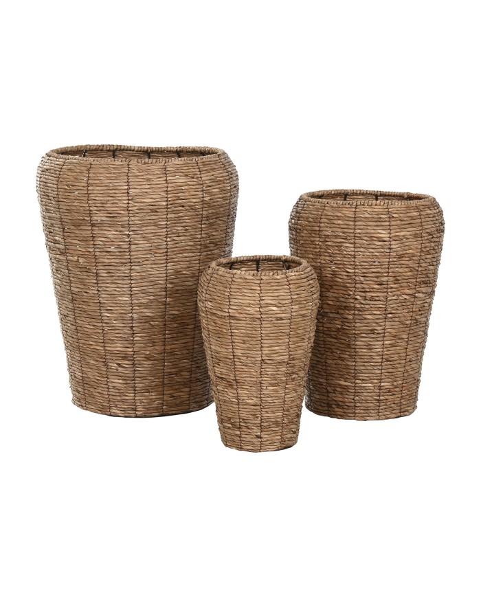 MACETERO SET 3 FIBRA METAL 44X44X60