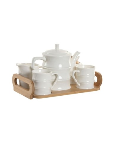 CAFE SET 6 PORCELANA BAMBU 31X20X18,5