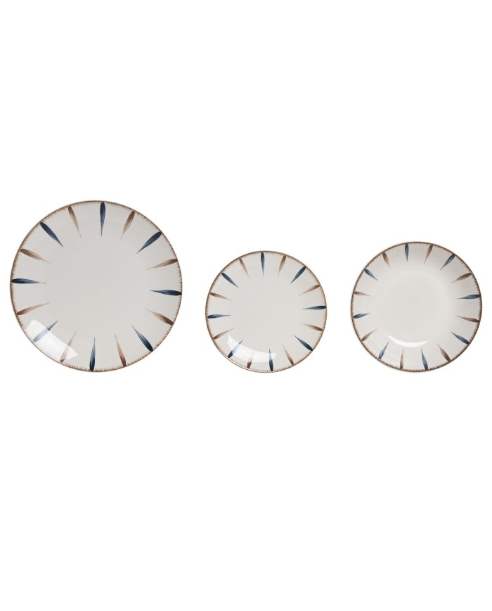 VAJILLA SET 18 PORCELANA 26,8X26,8X2,8