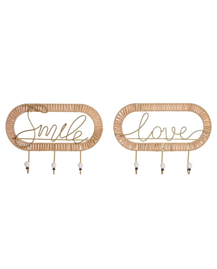 PERCHERO PARED RATAN 40X6,4X28,6 3COLG