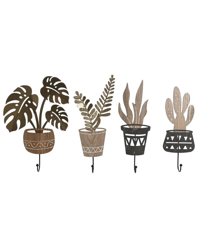 PERCHERO PARED METAL MDF 16X4X30