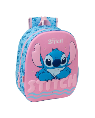 Mochila 3D Con Leds Stitch 27X33X10Cm