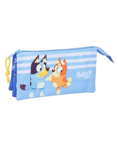 Portatodo Triple Bluey "Let'S Play" 22x12x3 Cm