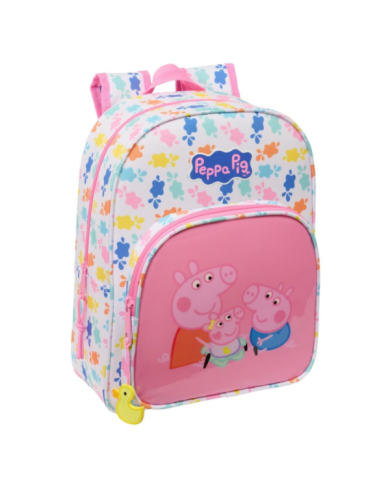 Mochila Infantil Adapt.Carro Peppa Pig "Baby Pig" 26X34X11Cm