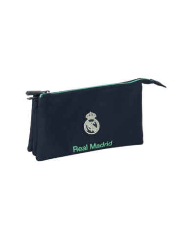 Portatodo Triple Real Madrid 2ª Equipacion 25/26 22X12X3Cm