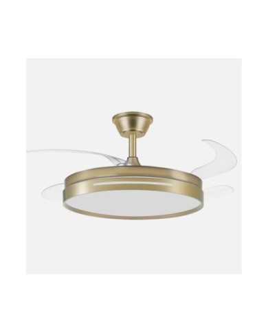 VENTILADOR DC 59W MICENAS CUERO 4ASP.TRANSP.106D 6VEL 6980LM 3COL...