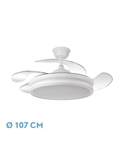 VENTILADOR BAYOMO 59W 6980LM BLANCO 4 ASPAS DESP. 34,5/42X50/107 D.3 COLOR....