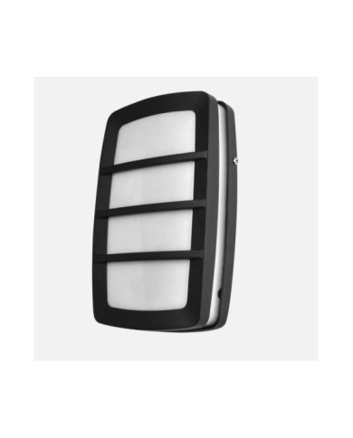 APLIQUE EXTERIOR ALUMINIO CAPELLA 1XE27 NEGRO IP44 8,5X30X18,5 CM