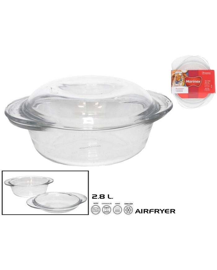 CACEROLA CON TAPA 28X22,5X10,5 CM