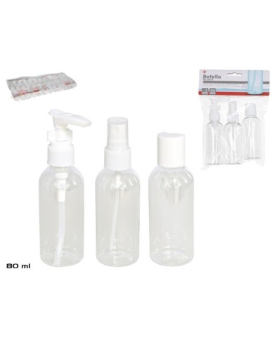 SET 3 BOTELLAS VIAJE LINDA 94237 80ML