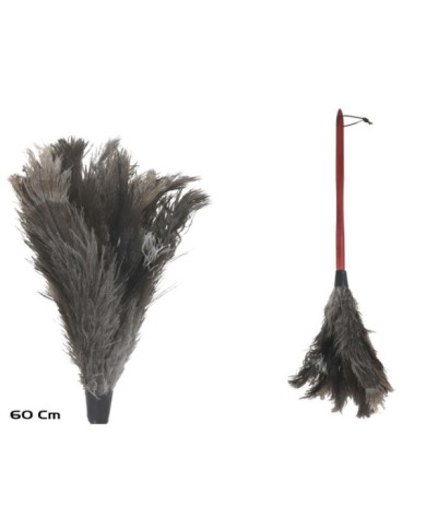 PLUMERO AVESTRUZ  60 CM M/MADERA