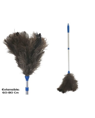 PLUMERO AVESTRUZ 58 CM M/ALUMINIO