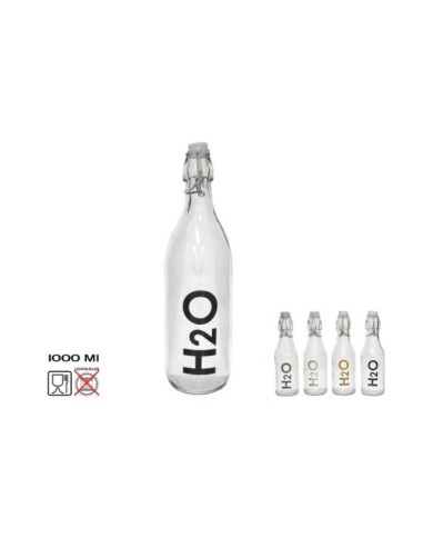 BOTELLA  CRISTAL 1000ML H2O