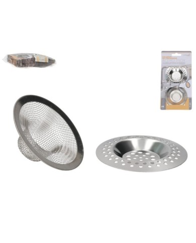 COLADOR DE FREGADERO X2 7X2,5 CM ACERO IN