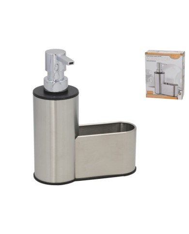 DOSIFICADOR JABON COCINA ACERO CON PORTA