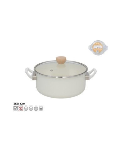 CACEROLA ESMALTADA C/TAPA CRISTAL LATORRE